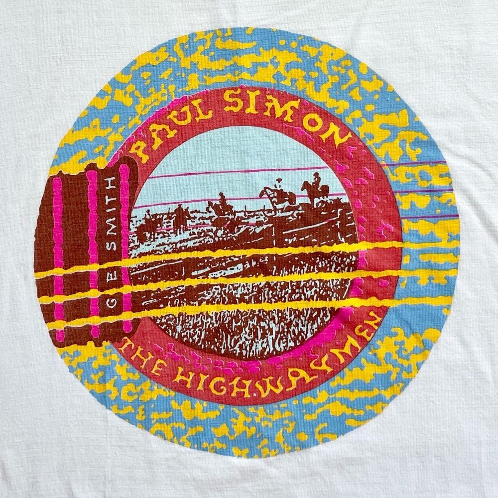 Original 1993 Vintage Paul Simon The Highwaymen Back at the Ranch Band Tee XL